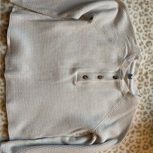 Old Navy Cream Waffle Knit Crop Top